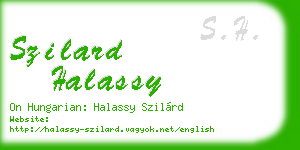 szilard halassy business card