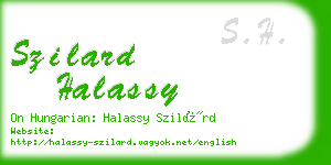 szilard halassy business card